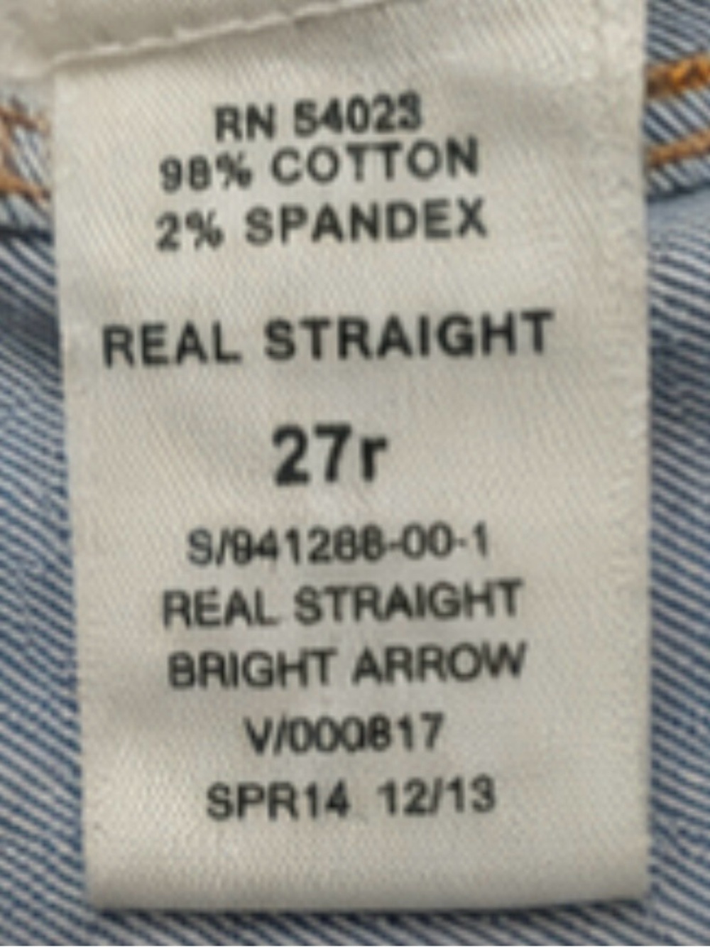 GAP 1969 Real Straight Distressed Raw Hem Jeans 27R - Picture 9 of 10